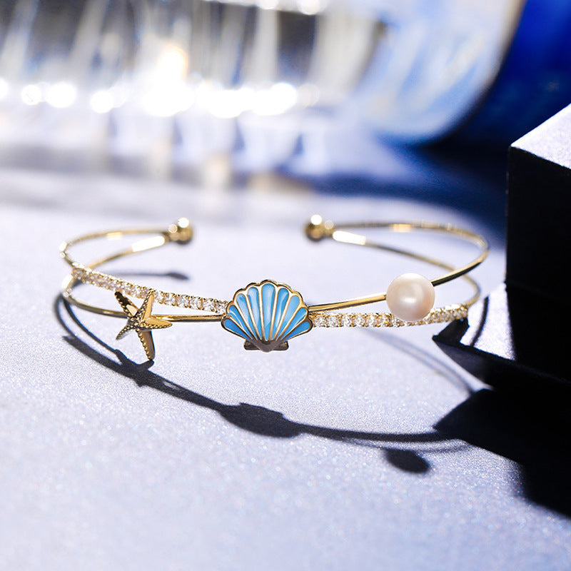 Ladies shell starfish bracelet