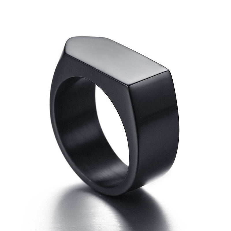 Stainless Steel Men's Ring Can Be Engraved