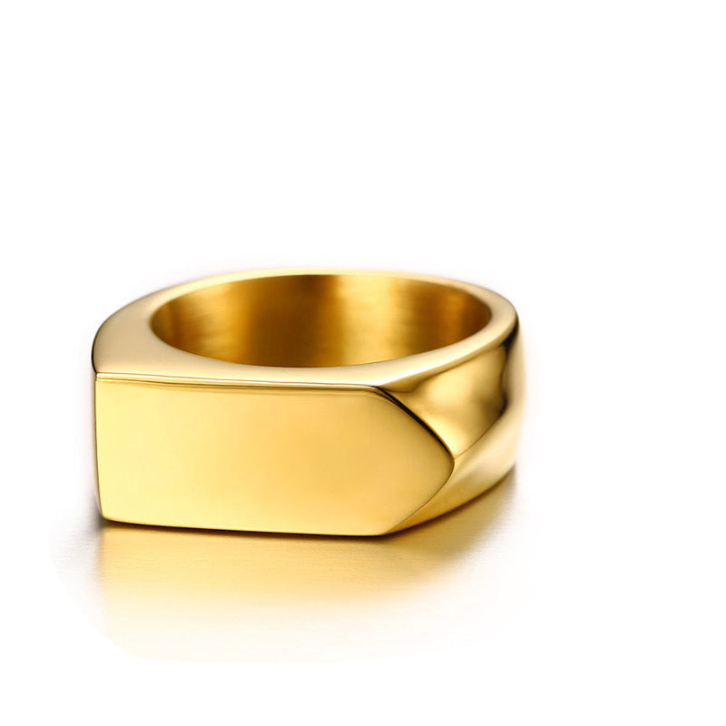 Stainless Steel Men's Ring Can Be Engraved