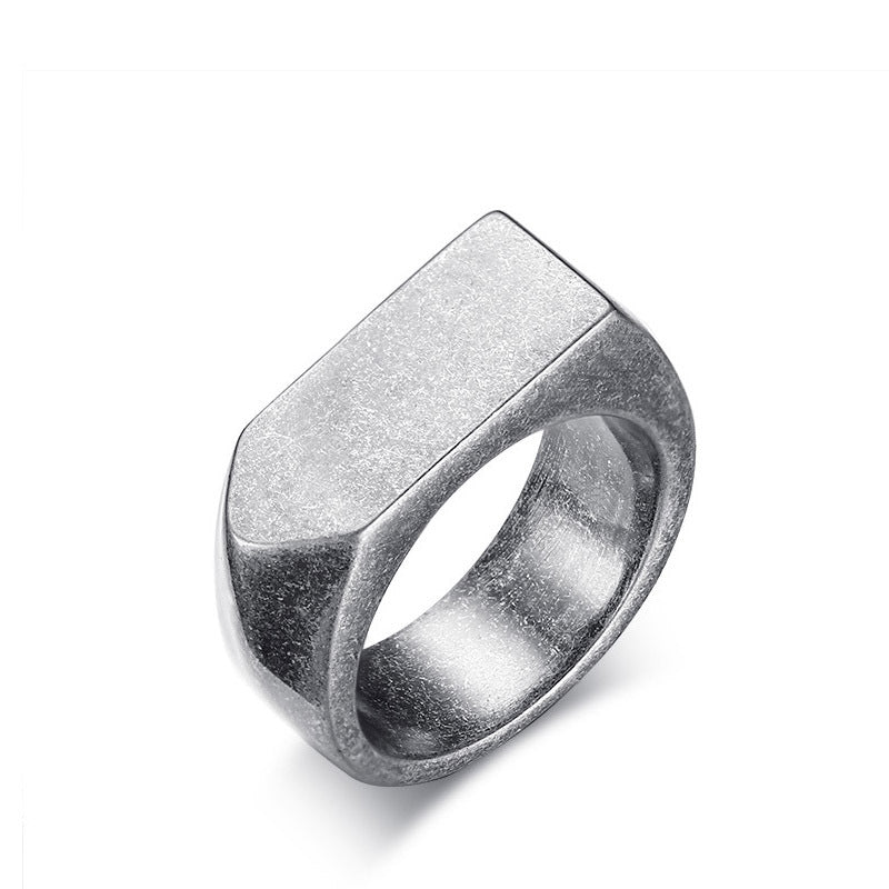 Stainless Steel Men's Ring Can Be Engraved