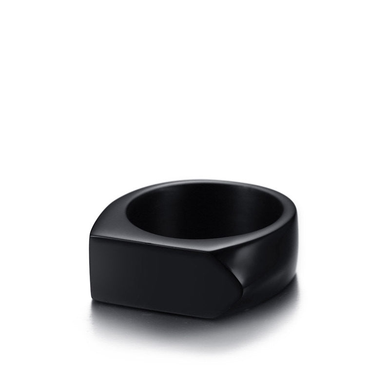Stainless Steel Men's Ring Can Be Engraved